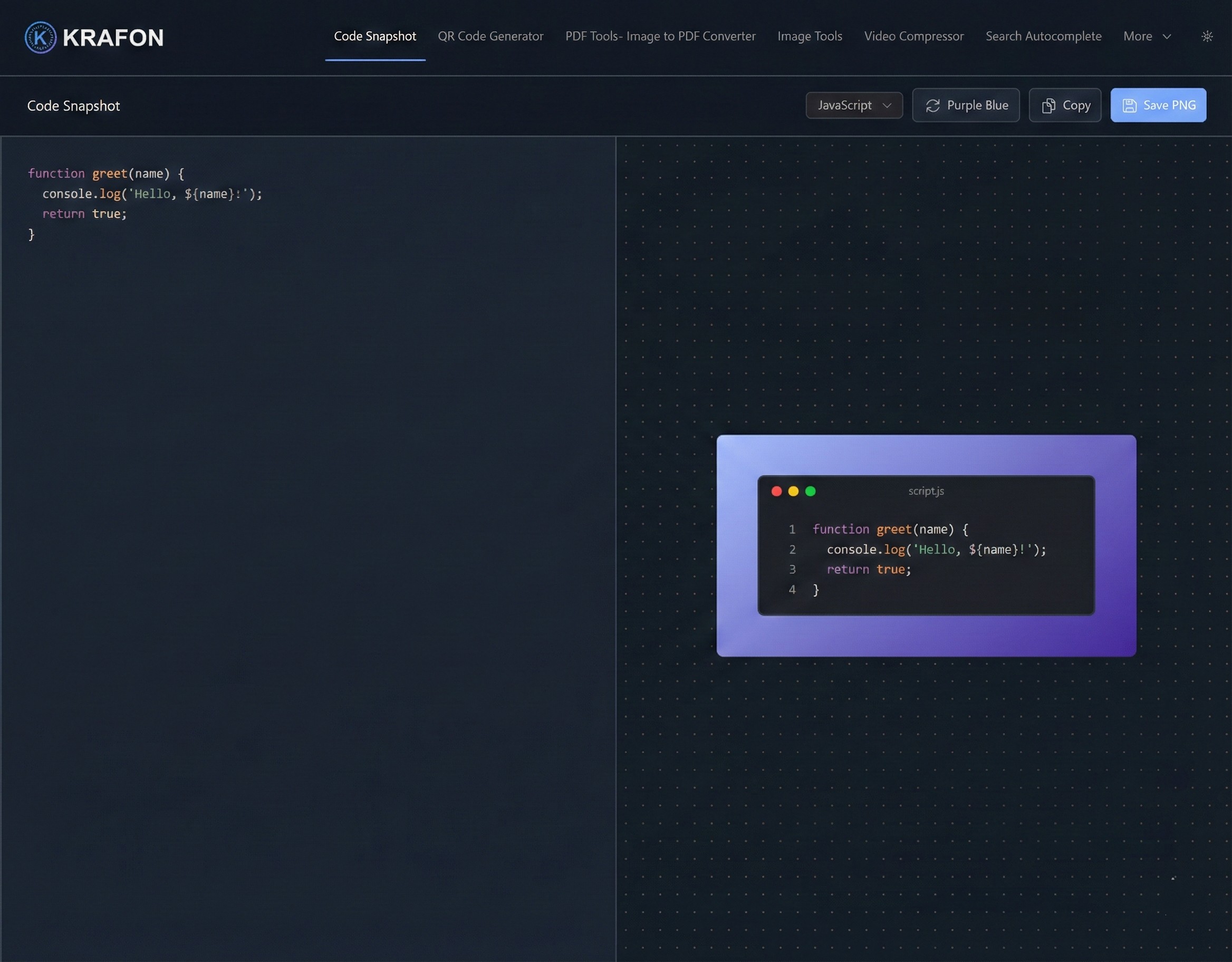 Code Snapshot Generator Demo